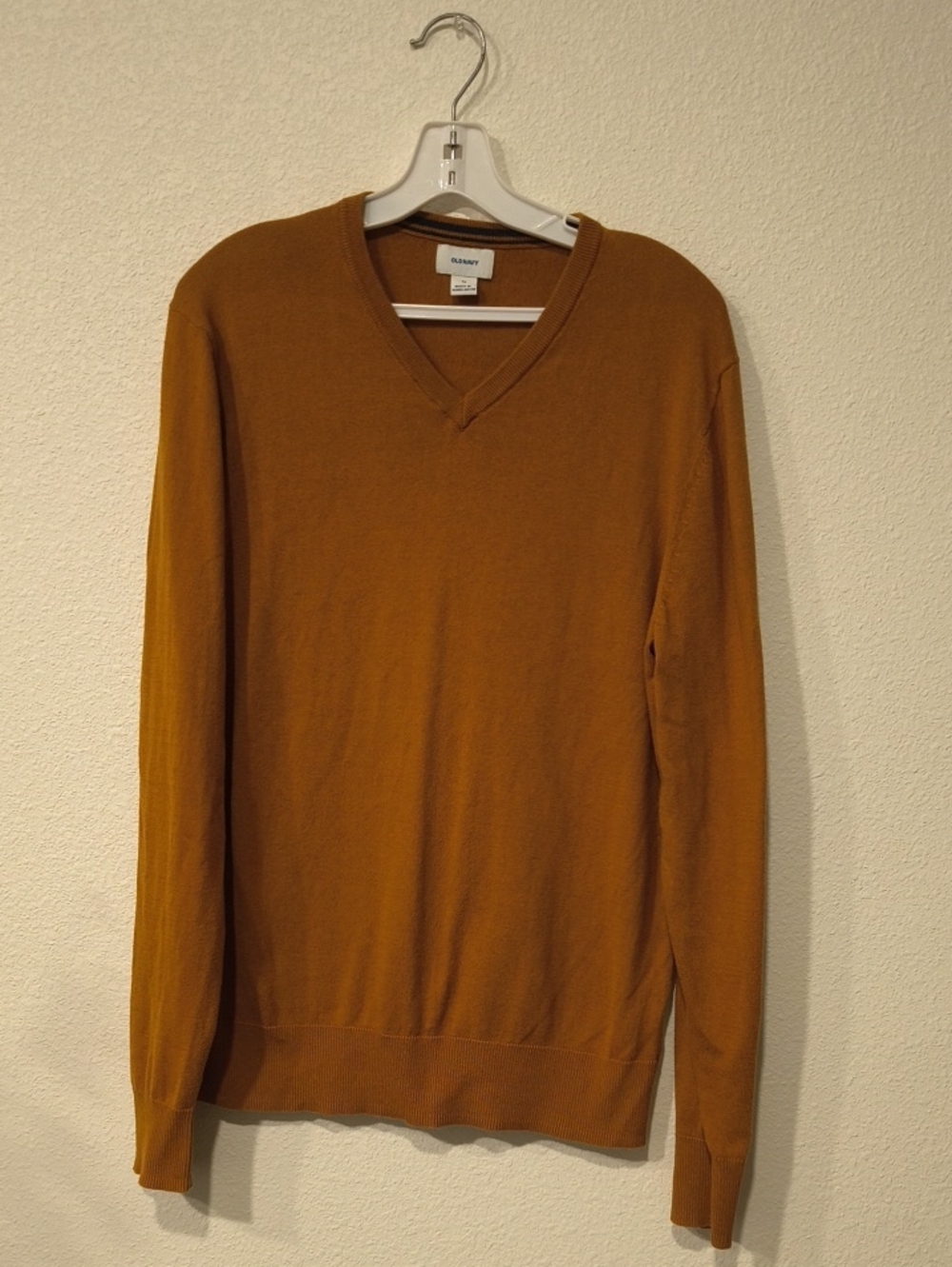 Gant Men's V-Neck Sweater in Mustard